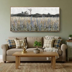 Rustic Farmhouse Lavender Field Wall Art 60″x30″