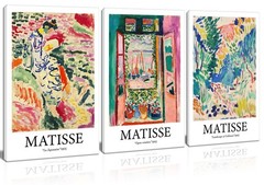 Framed Henri Matisse Abstract Canvas Wall Art Print Set French Floral Rainbow…