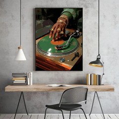 Vinyl Record DJ Wall Art Hip Hop Turntable Poster Printable