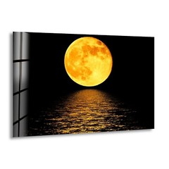 Moonlight Orange Glass Wall Art
