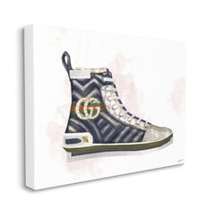 LV Designer Sneaker Glam Fashion Quilted, by Ziwei Li Canvas Wall Art, 16 X 12in