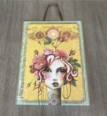 PAPAYA! Floral Woman Art Print “Love Who You Are” Boho Wall Decor 11.5 X 16