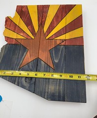 Arizona Flag Wall Art 12″x14″ Made By The Seller Shellback Daves Designs
