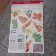 CTP United States Poster CTP 1667 with 51 pieces and Activity Book