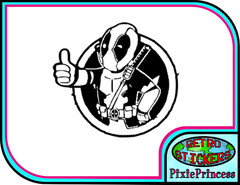 Deadpool Marvel D Vinyl Sticker Wall Poster Art Window Car Bike Laptop Movie