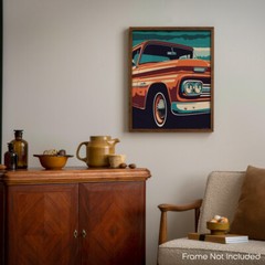 1962 Chevy C10 Poster Truck Posters Wall Decor Car Men 11×14 Inches Unframed