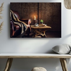 In A Dimly Lit Room, Shadows Waltz Across The Textured, Rustic Wooden Wall Art