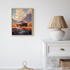 Ford Mustang Poster Room Classic Car Decor Art Garage Wall 11×14 Inches Unframed