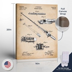 Fishing Gifts for Men, Fishing Gear Patent Canvas Print