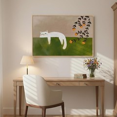 24×36 Inch Framed Cat Art – Perfect for Bedroom and Nursery Decor