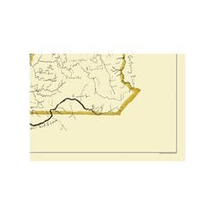 Historic State Map – Kentucky – Henshaw 1823 – Vintage Wall Art