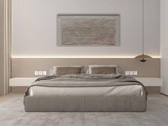 Hand-Painted Beige Texture Abstract Wall Art Oil Painting 48×24 inch Contempo…