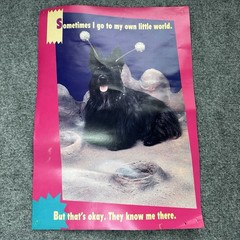 Vtg 1988 Class Dog Funny Argus Communications -USA-Koren Trygg-Poster- 18”x 13”