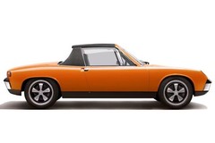 1974 Porsche 914 profile | 24×36 inch POSTER | classic car