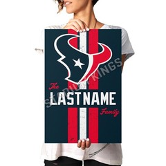 Personalized Houston Texans Custom Family Name Football Poster Print- 11×17 in.