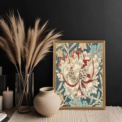 Fantasy Artists 3 piece Framed William Morris Wall Art Vintage 16L» x 12W» Dark