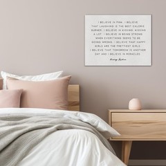 Inspirational Canvas Wall Art I Believe in Pink Motivational Quotes Canvas Pr…