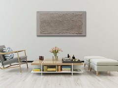 Hand-Painted Beige Texture Abstract Wall Art Oil Painting 48×24 inch Contempo…