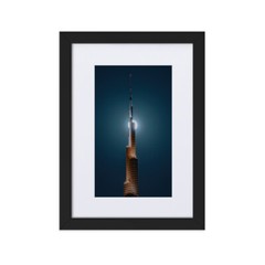 The Burj and The Moon – Matte Paper Framed Poster With Mat
