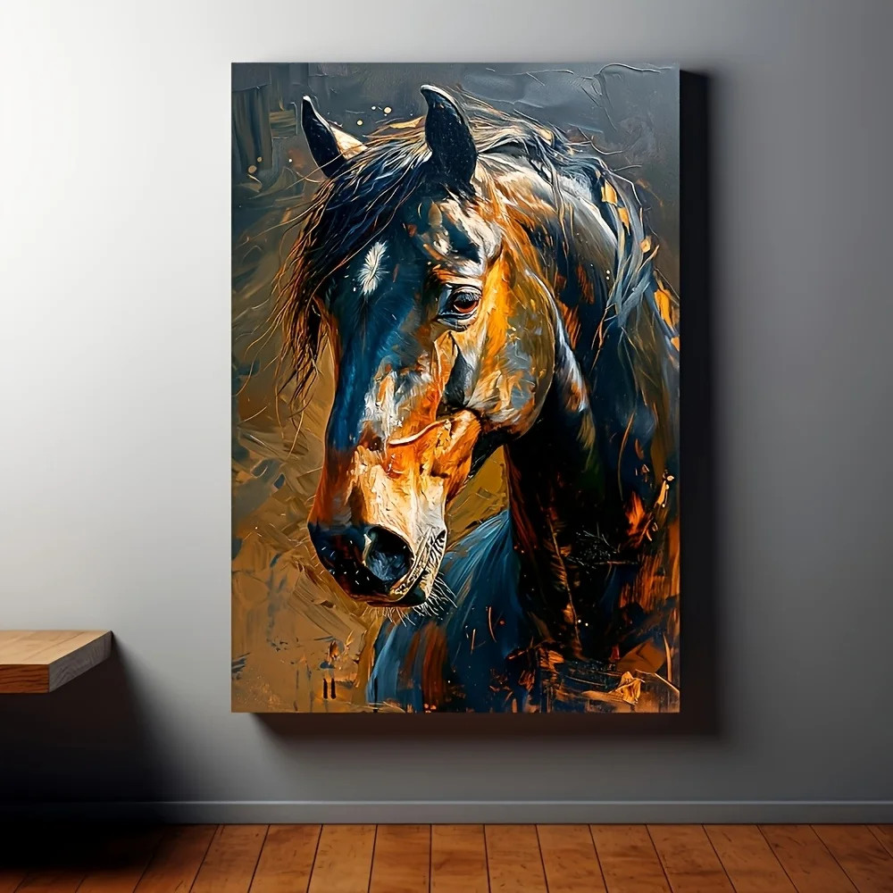 Abstract Horse Watercolor Wall Art Canvas Painting Home Decor Wall Poster Mural