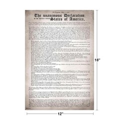 Declaration Independence Remastered Readable US History Art Print Poster 12×18