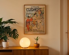 Cycles Clement Leverd Bicycle 1910 Retro Vintage Poster Print