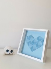 Origami Wall Art Display, Home Decor Frame