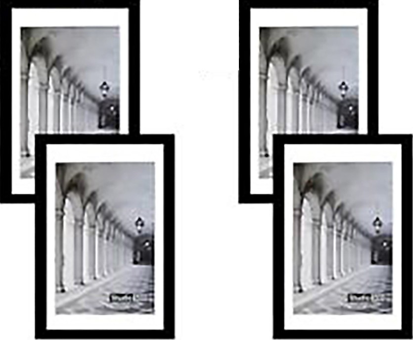 4pc Set 18 by 24 Black Wooden Poster Frames for Teens, Adults for use w/Posters