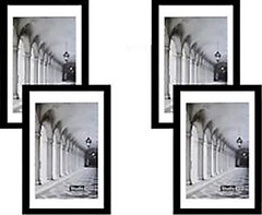 4pc Set 18 by 24 Black Wooden Poster Frames for Teens, Adults for use w/Posters