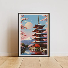Japan Travel Fuji Mountain Kyoto Osaka City Landscape Posters and Prints Canvas