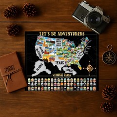 ALL 63 US National Park Scratch Off Map, USA Maps for Travels, National Park …