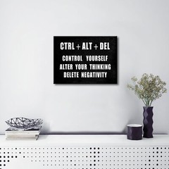 Motivational CTRL+ALT+DEL Classroom Positive Quotes Inspirational Poster Canvas