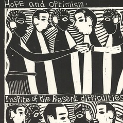 JOHN MUAFANGEJO Hope and Optimism, 1991 27.75″ x 20″ Poster 1991 African America
