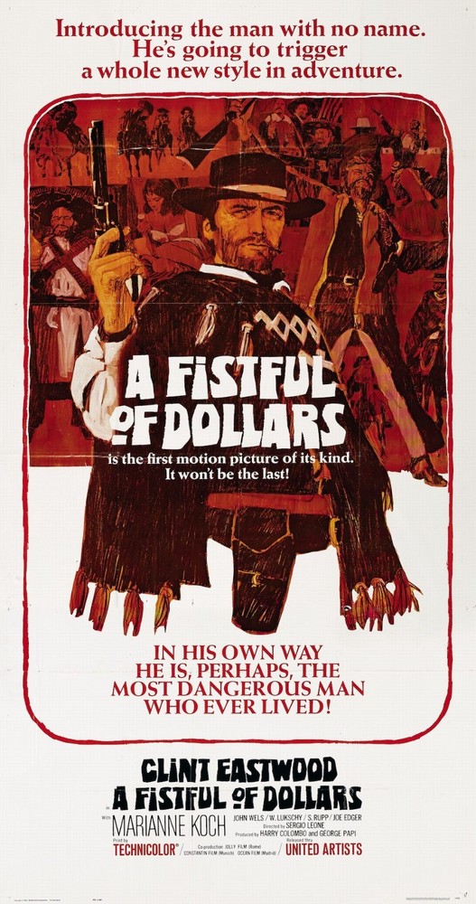 A Fistful of Dollars Movie Poster Print 12×18 24×36 Decor Art Theater