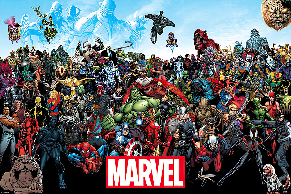 The Marvel Comics Universe – Comic Poster / Print (All Characters)