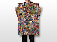 Graffiti Superheroes Cartoon Colourful Painting Wall Art Home – POSTER 20×30
