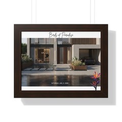 Framed Horizontal Poster – «Birds of Paradise»