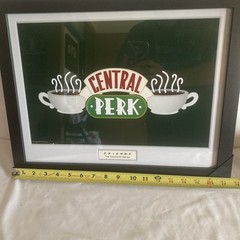Central Perk Picture From Friends 13.5×17.5. Glass On Wooden Framed.