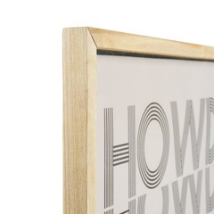 Home Decor Collection Howdy Print Natural Wood Framed Wall Art, 22″ x 13″