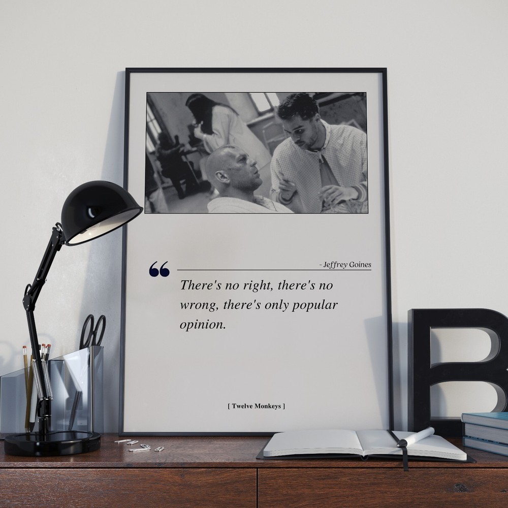 Twelve Monkeys Movie Poster Print, Movie Quote – Unframed