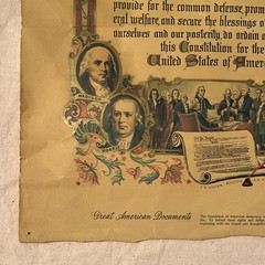 United States Constitution Poster Antique Style great American documents Print