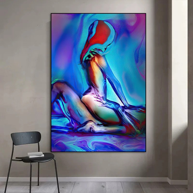 Abstract Sexy Man and Women Canvas Poster Print Canvas Painting Wall Art Picture