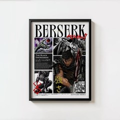 Berserk Poster Guts Black Swordsman Anime Wall Art Manga Print