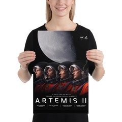 NASA Artemis II Crew Poster (Hi-Res) — space photo poster, science art print