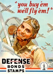 You Buy ‘Em We’ll Fly ‘Em – Bond Stamp – 1942 – World War II – Propaganda Poster