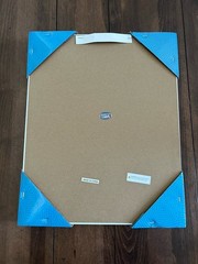 Beautiful Framed Louis Vuitton Wall Art 12”x 15” In Canvas Designer LV Pink Blue