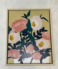 8″ x 10″ Yellow Floral Flowers Framed Canvas – Opalhouse Home Decor Wall Art
