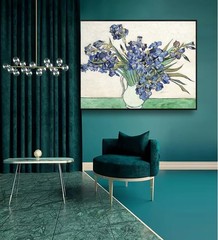 Vincent Van Gogh Canvas Wall Art Irises Poster Vincent Van Gogh Vintage Botan…