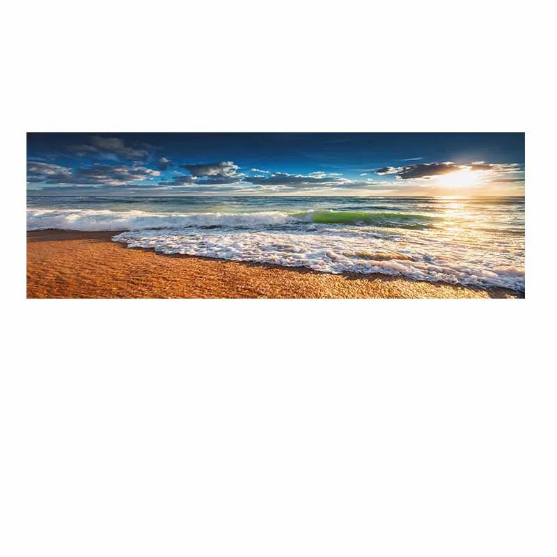 Natural Gold Beach Sunset Landscape Posters and Prints Wall Art Pictures Paintin