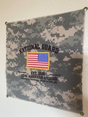 NATIONAL GUARD AMERICAN FLAG WALL ART CANVAS POSTER REVERSE UCP CAMO MADE IN USA
